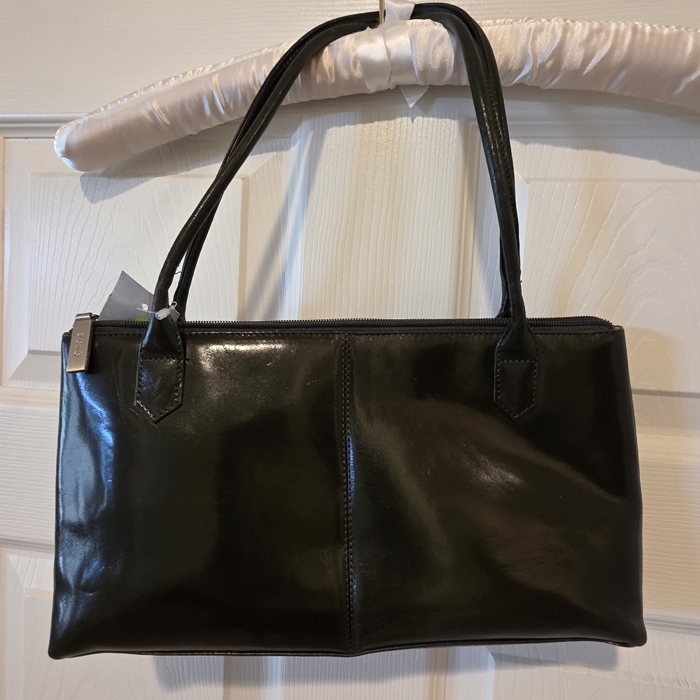 Vintage Hobo Dark Green Leather Handbag